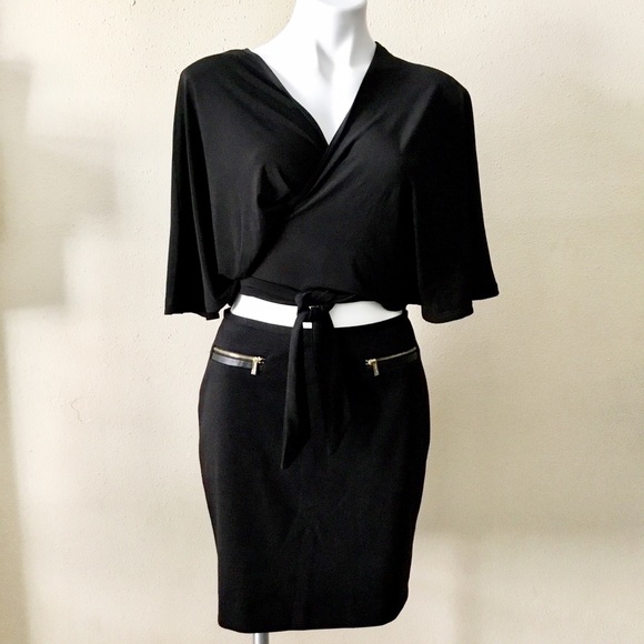 Calvin Klein pencil skirt with faux hip zippers - Picture 4 of 7